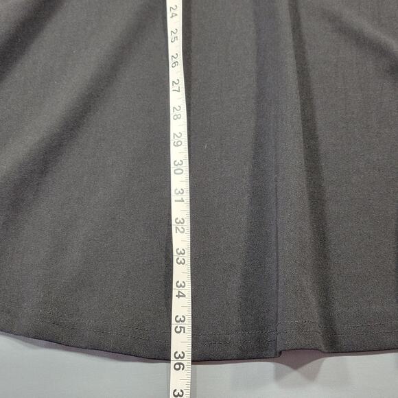 Shein Black Dress Midi Unlined Casual Short Sleeves Square Neckline Women Size L - Picture 8 of 9